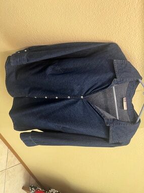 Faded Glory Dark Blue Denim Jean Jacket